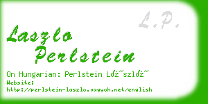 laszlo perlstein business card